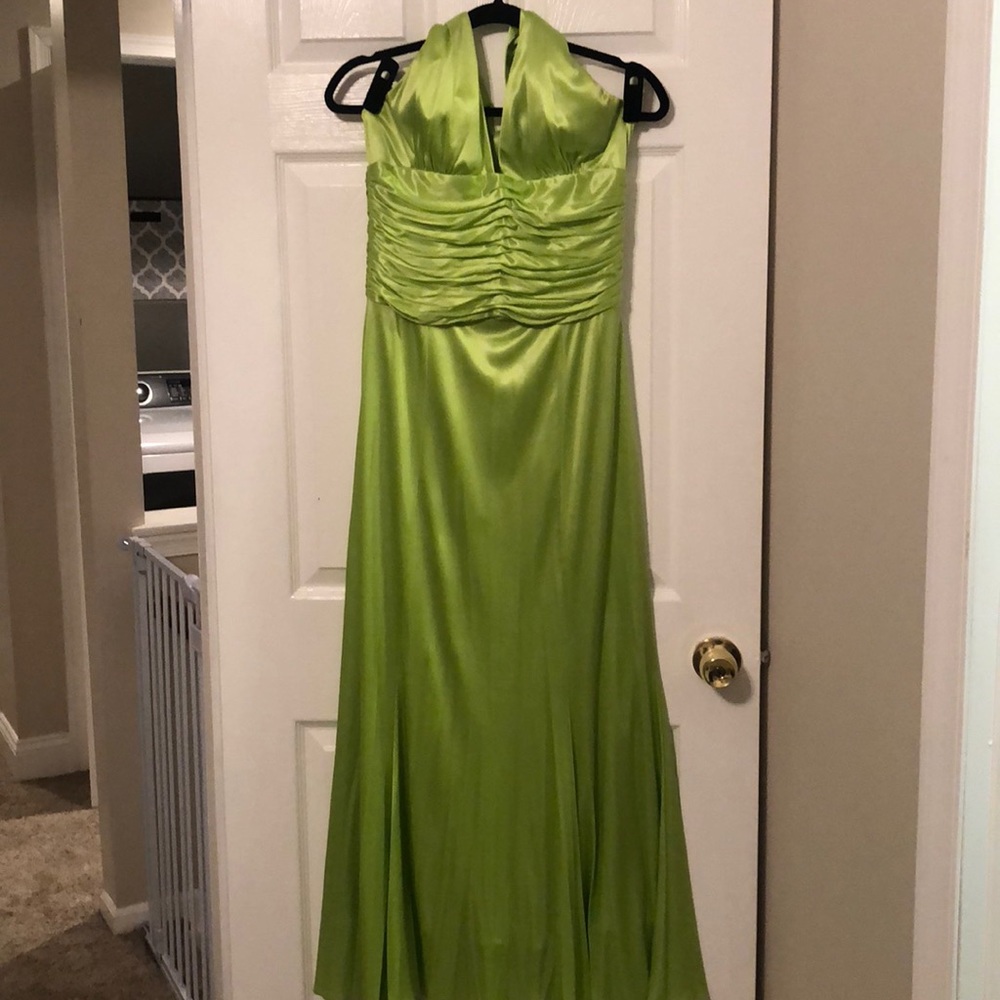 Lime Green Silk Dress